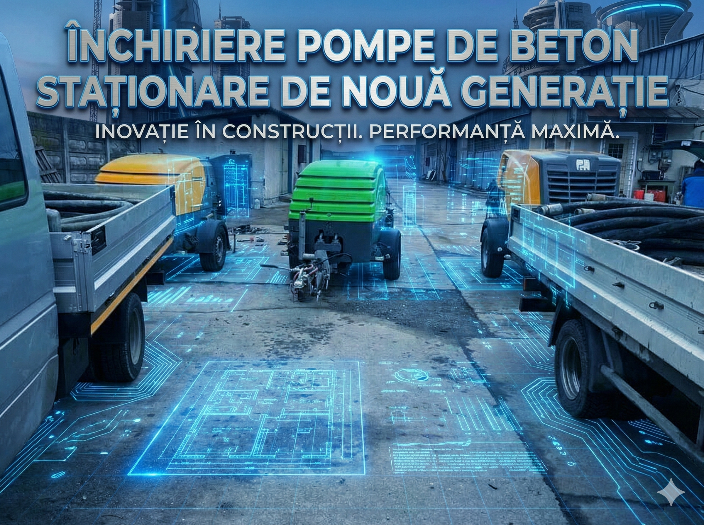 Pompe stationare in curte